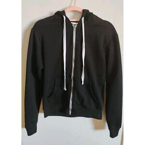 Made By Johnny Women's‎ Black Hooded Zipper Jacket, Size S